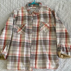 Birdwell Men's Plaid Shirt - Red and Gray